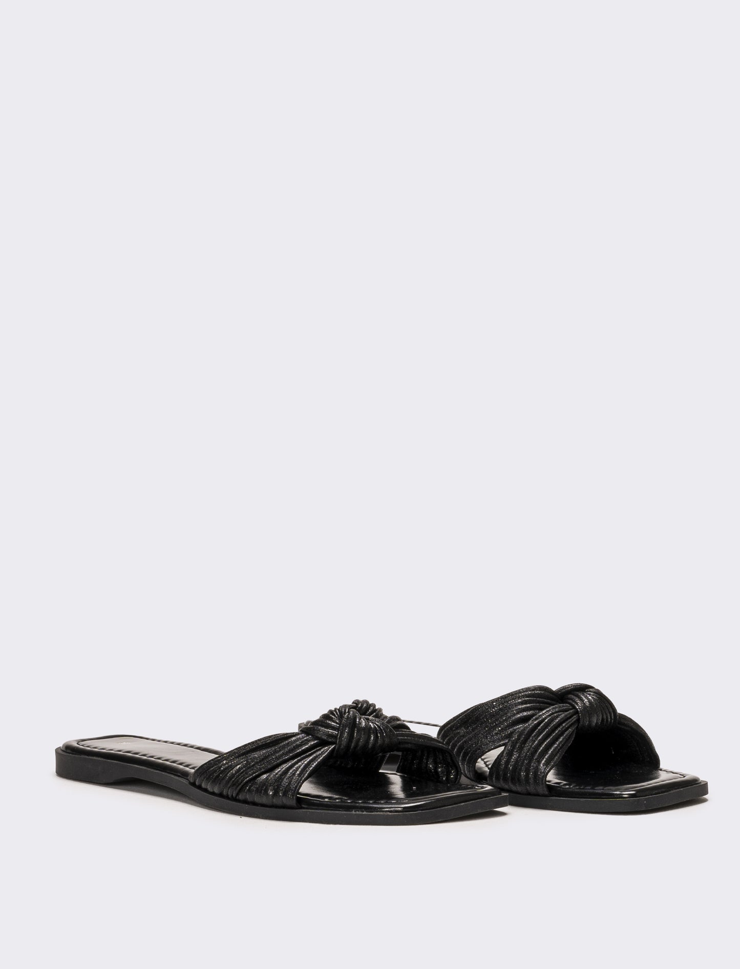 Mule da donna con nodo - Nero