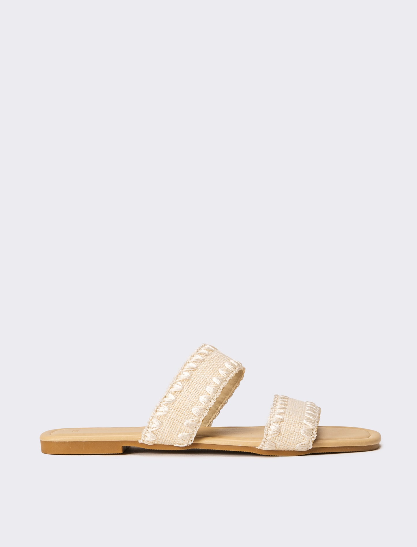 Mule da donna in rafia - Beige