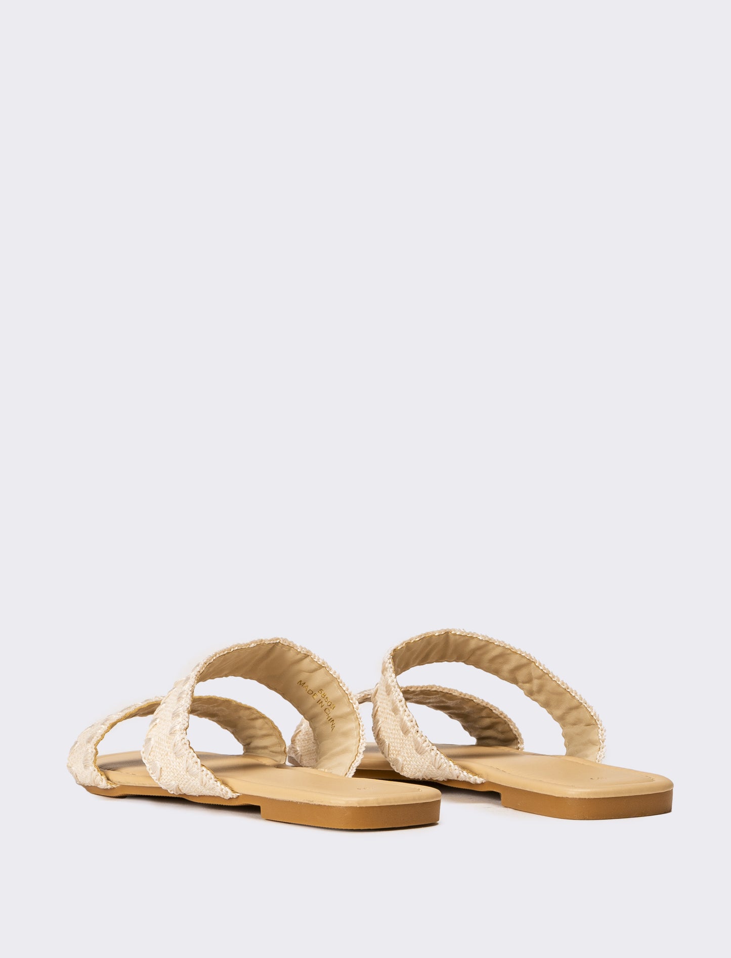 Mule da donna in rafia - Beige