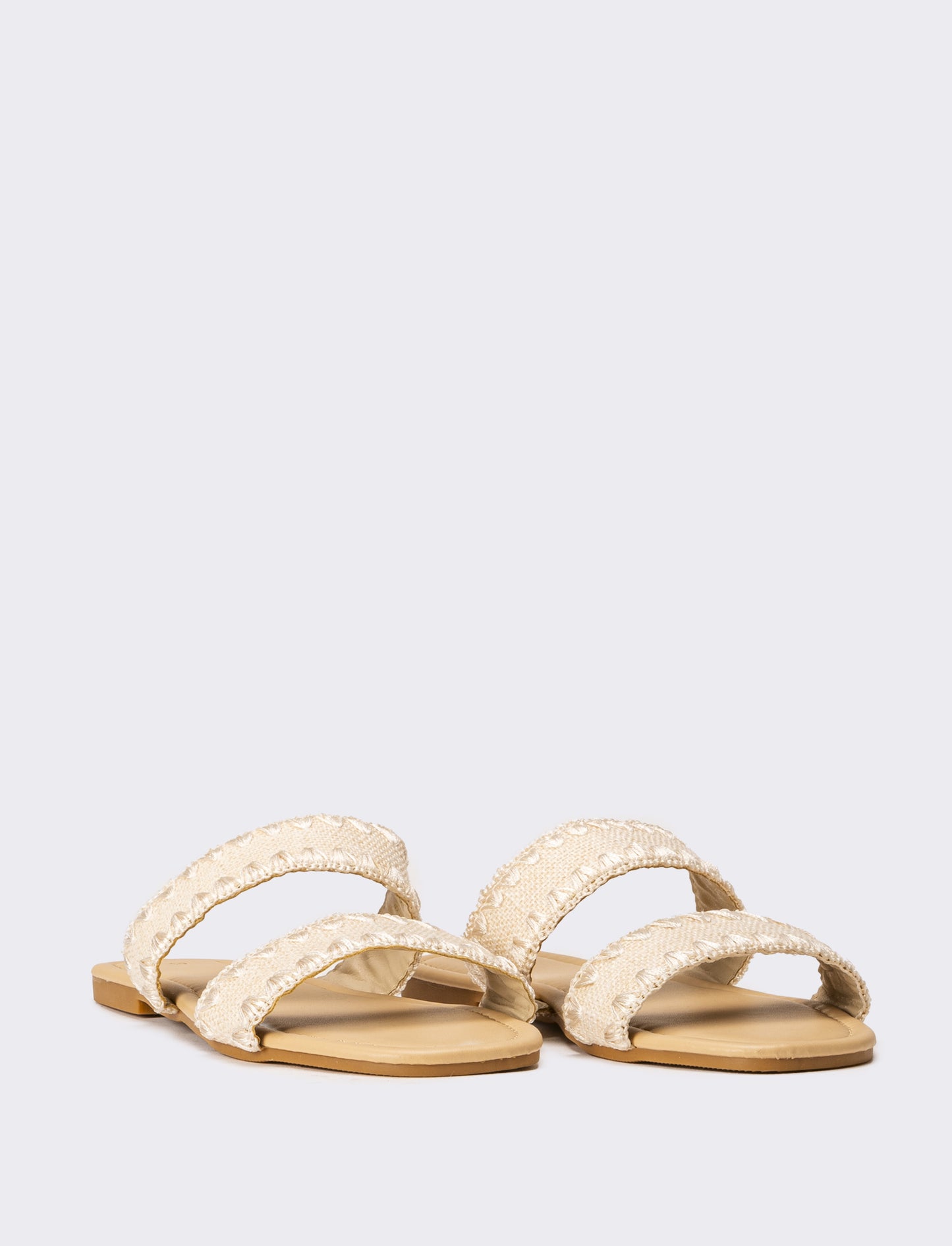 Mule da donna in rafia - Beige