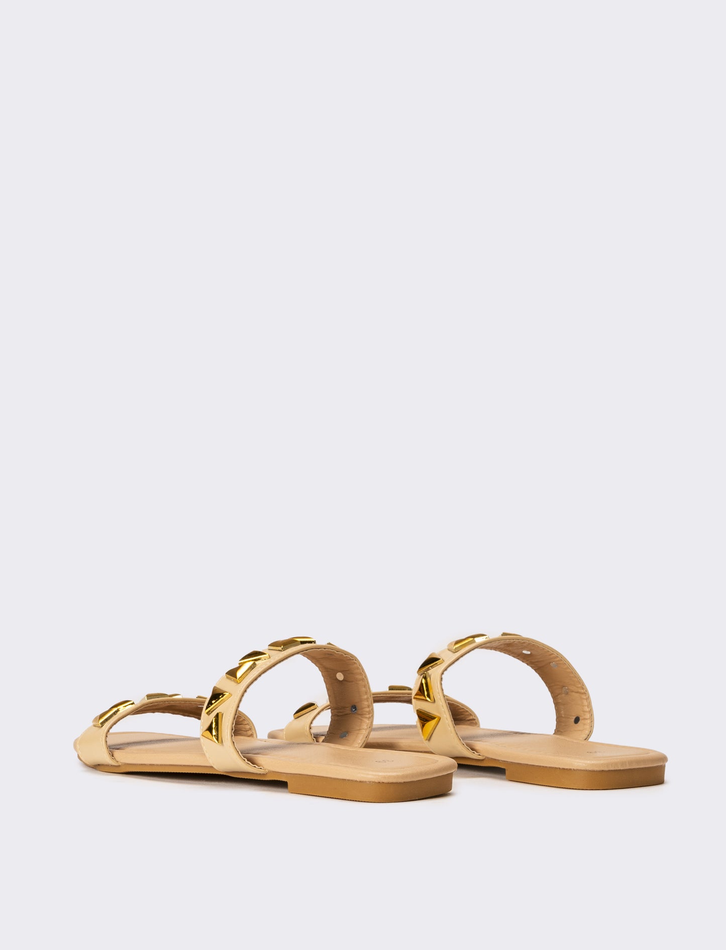 Mule da donna con borchie - Beige