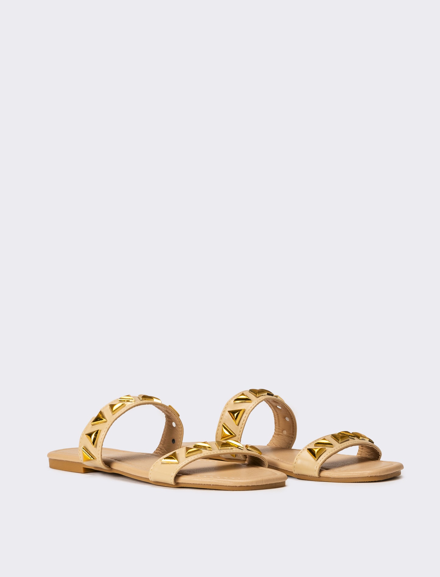 Mule da donna con borchie - Beige
