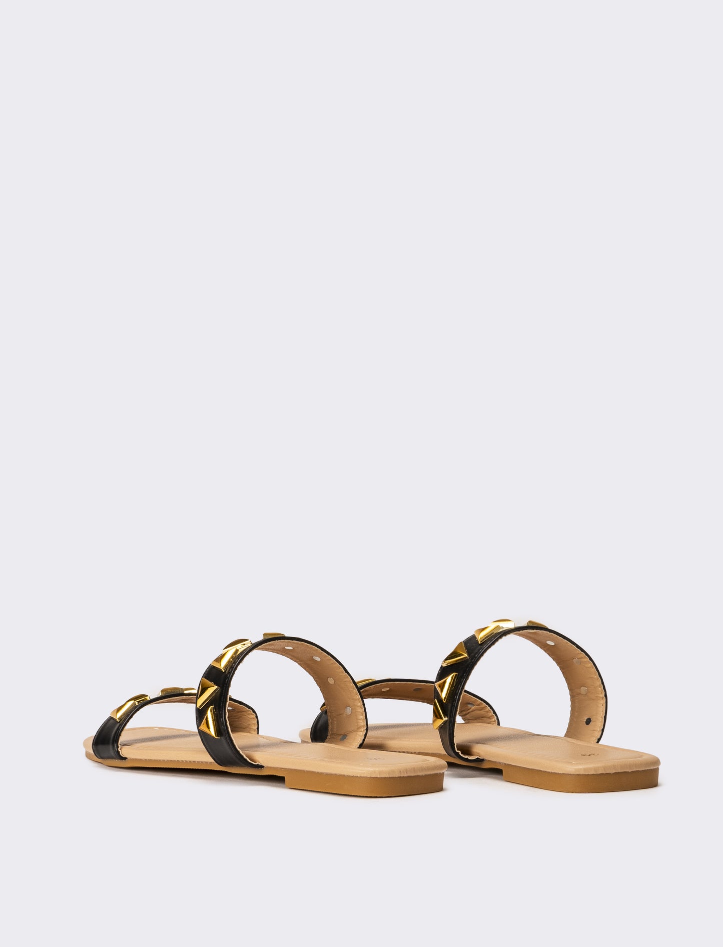 Mule da donna con borchie - Nero