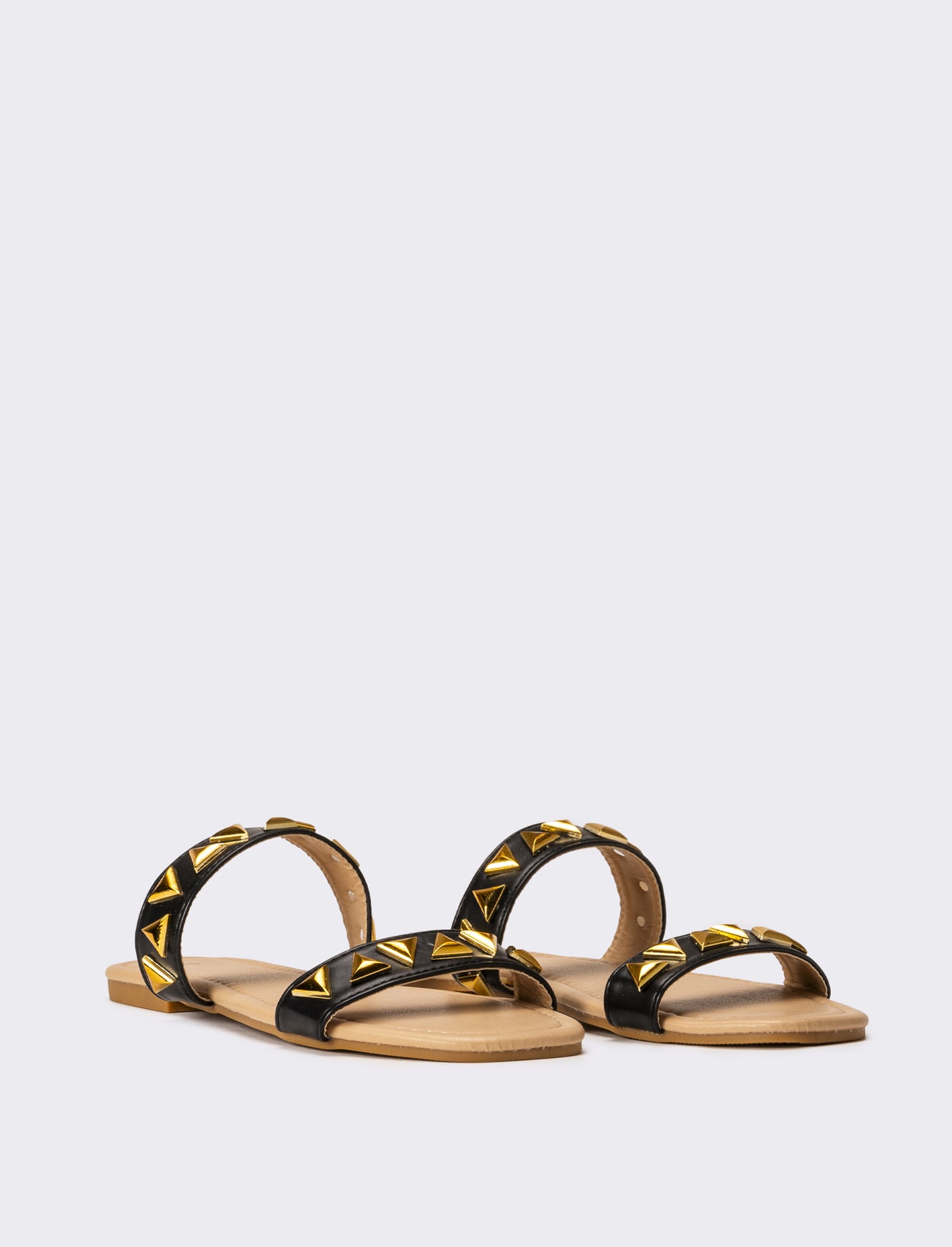 Mule da donna con borchie - Nero