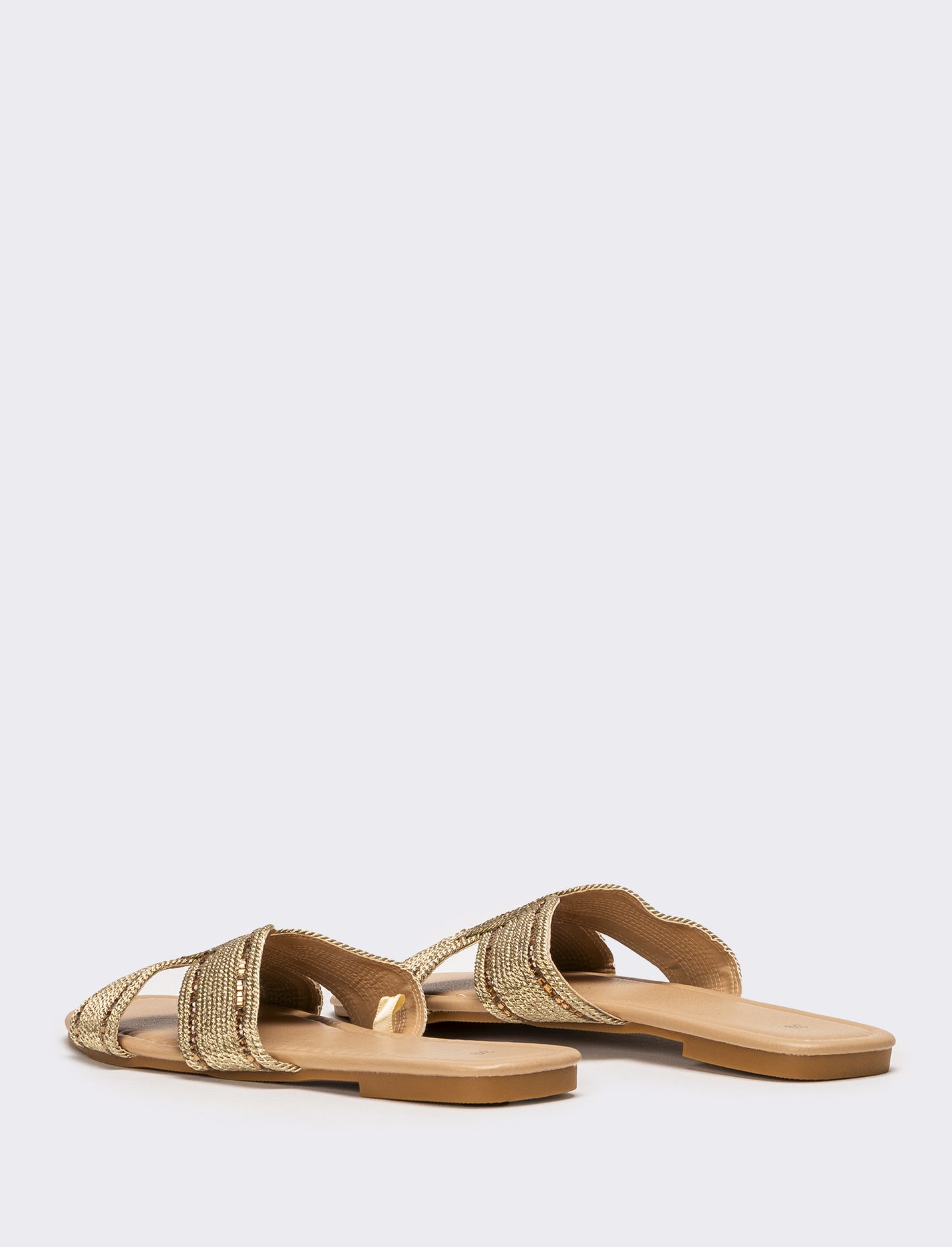 Mule da donna effetto corda - Oro