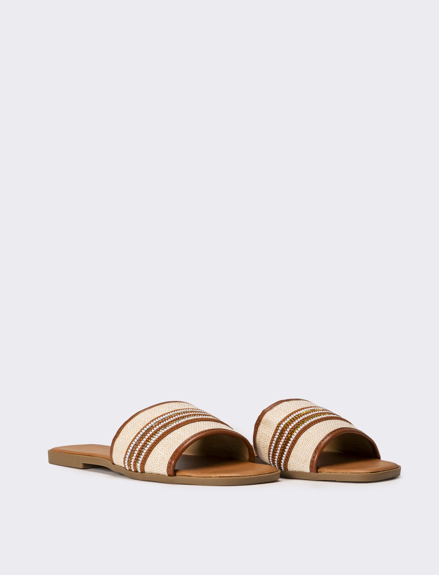 Mule da donna a fascia - Cuoio