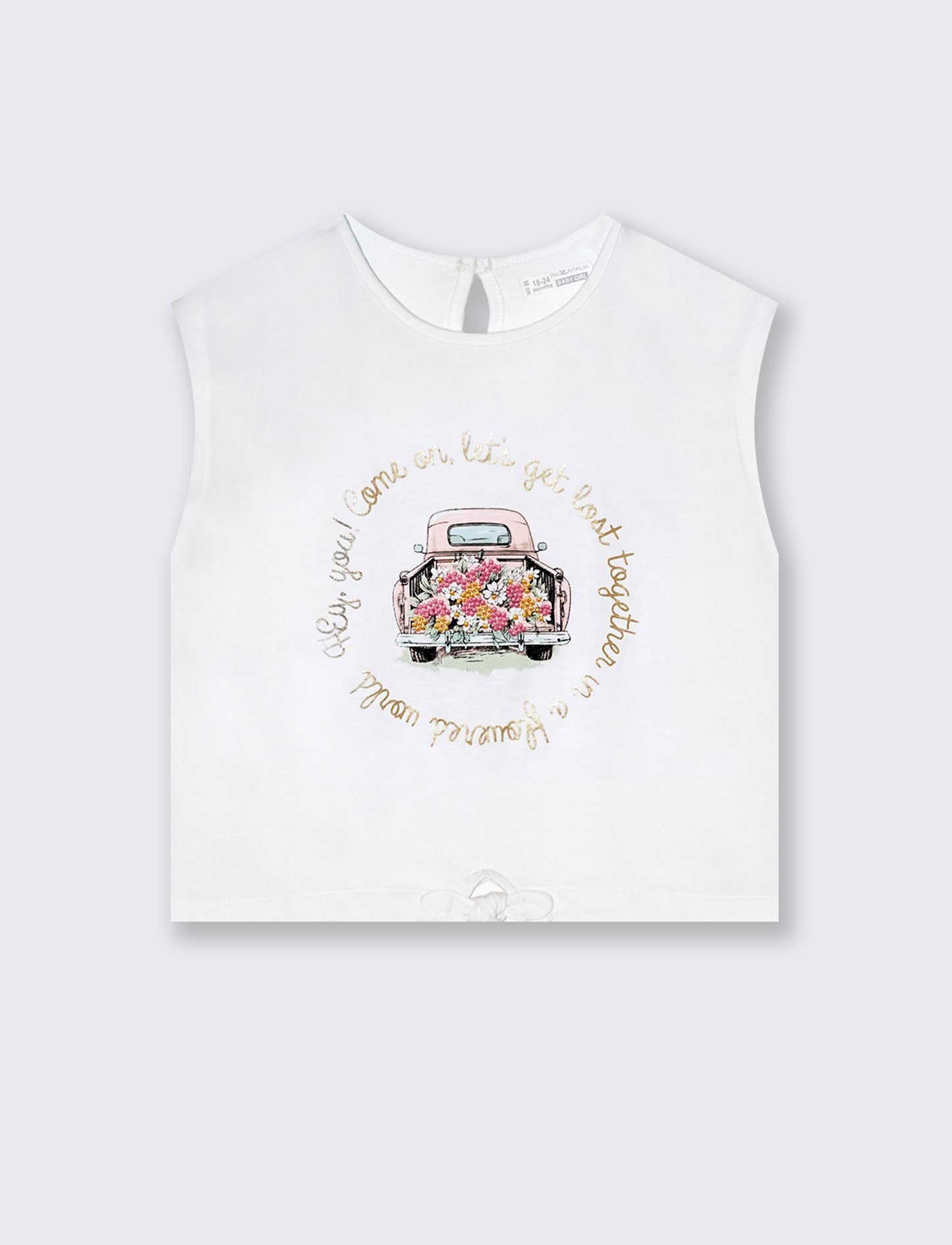 Maglietta con nodo neonata - Bianco