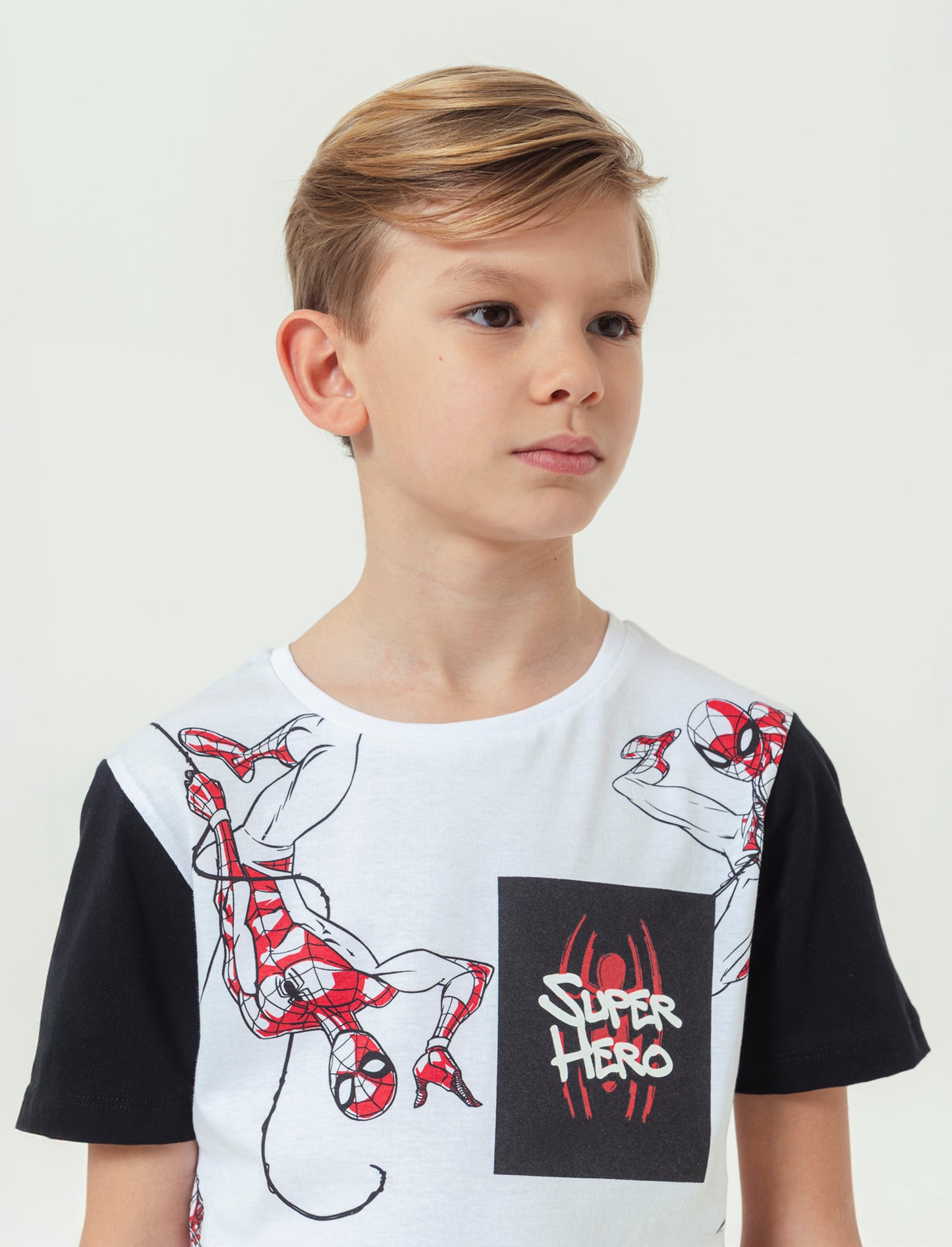 Maglietta stampata Marvel Spider-man da bambino - Bianco