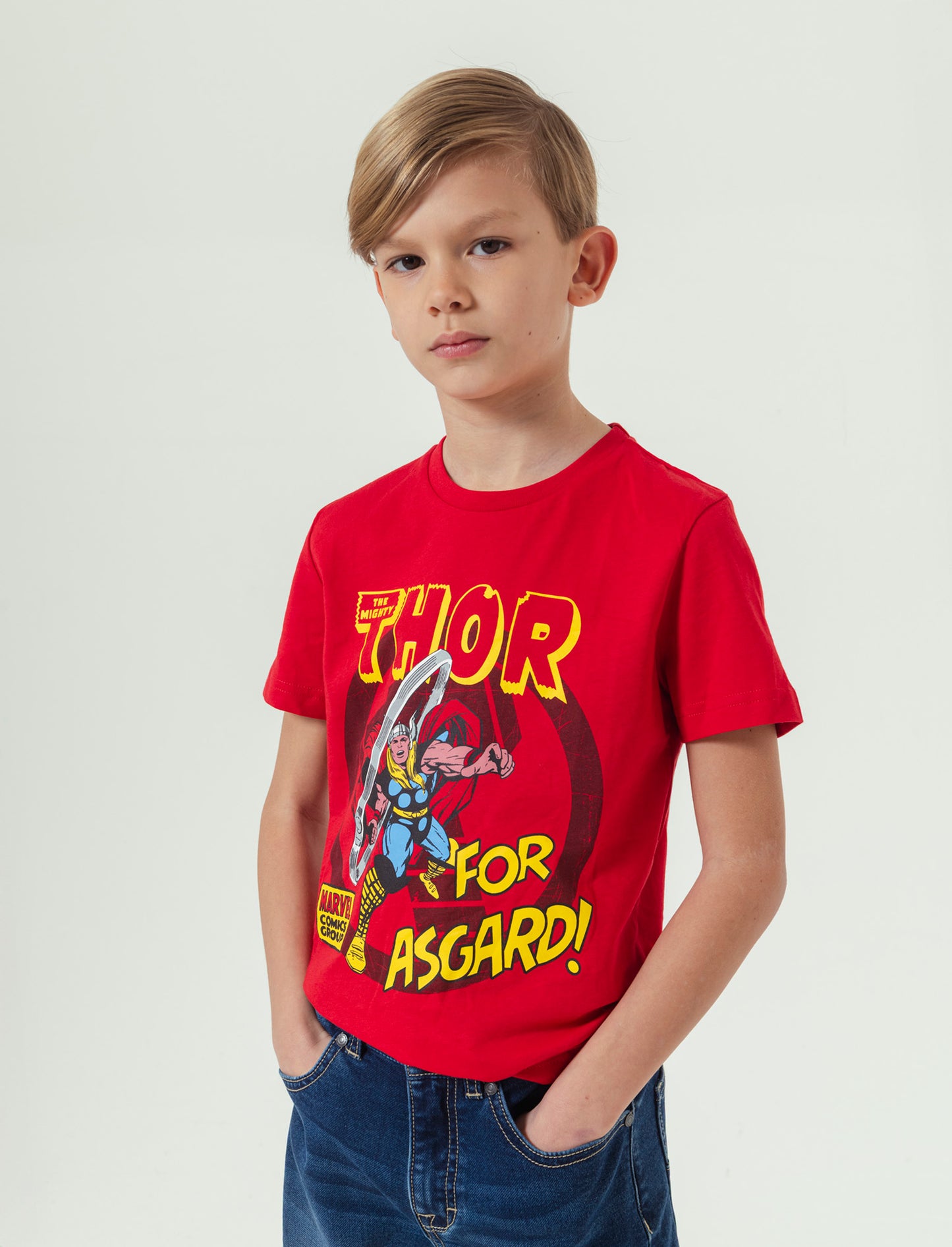 T-shirt in cotone Marvel da bambino - Rosso