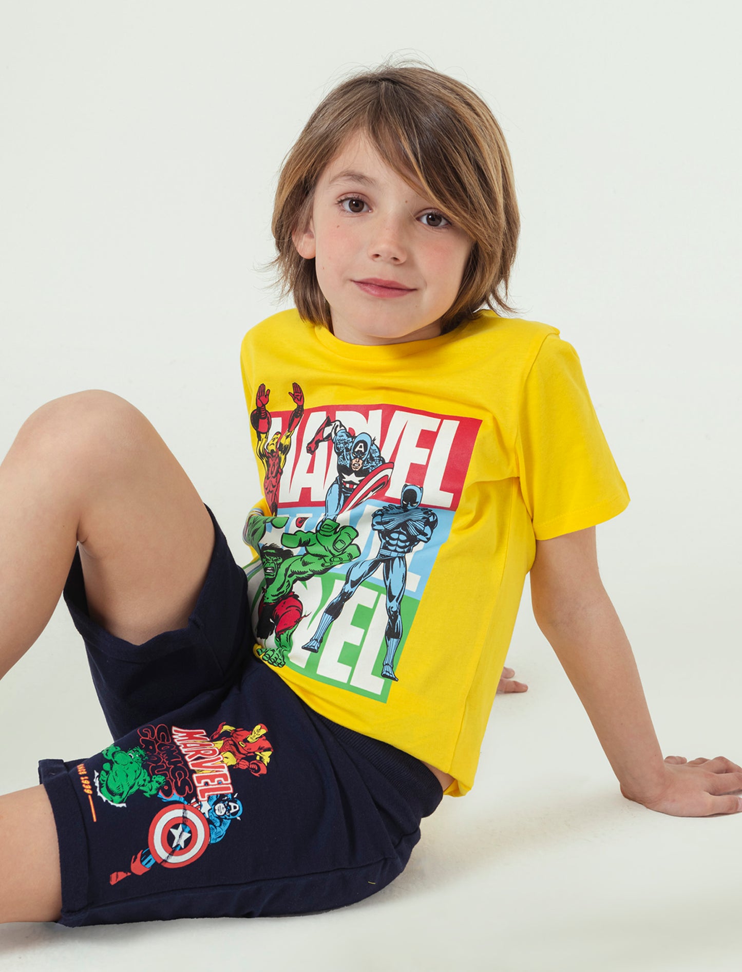 T-shirt in cotone Marvel da bambino - Giallo