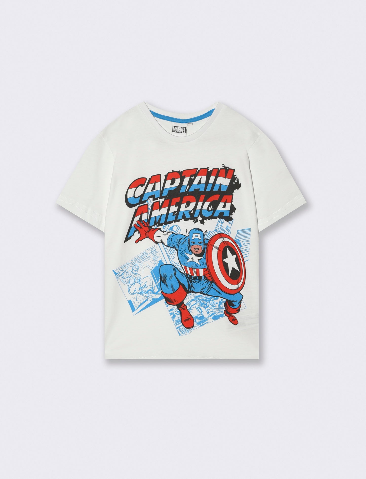 Maglietta con stampa Marvel da bambino - Bianco