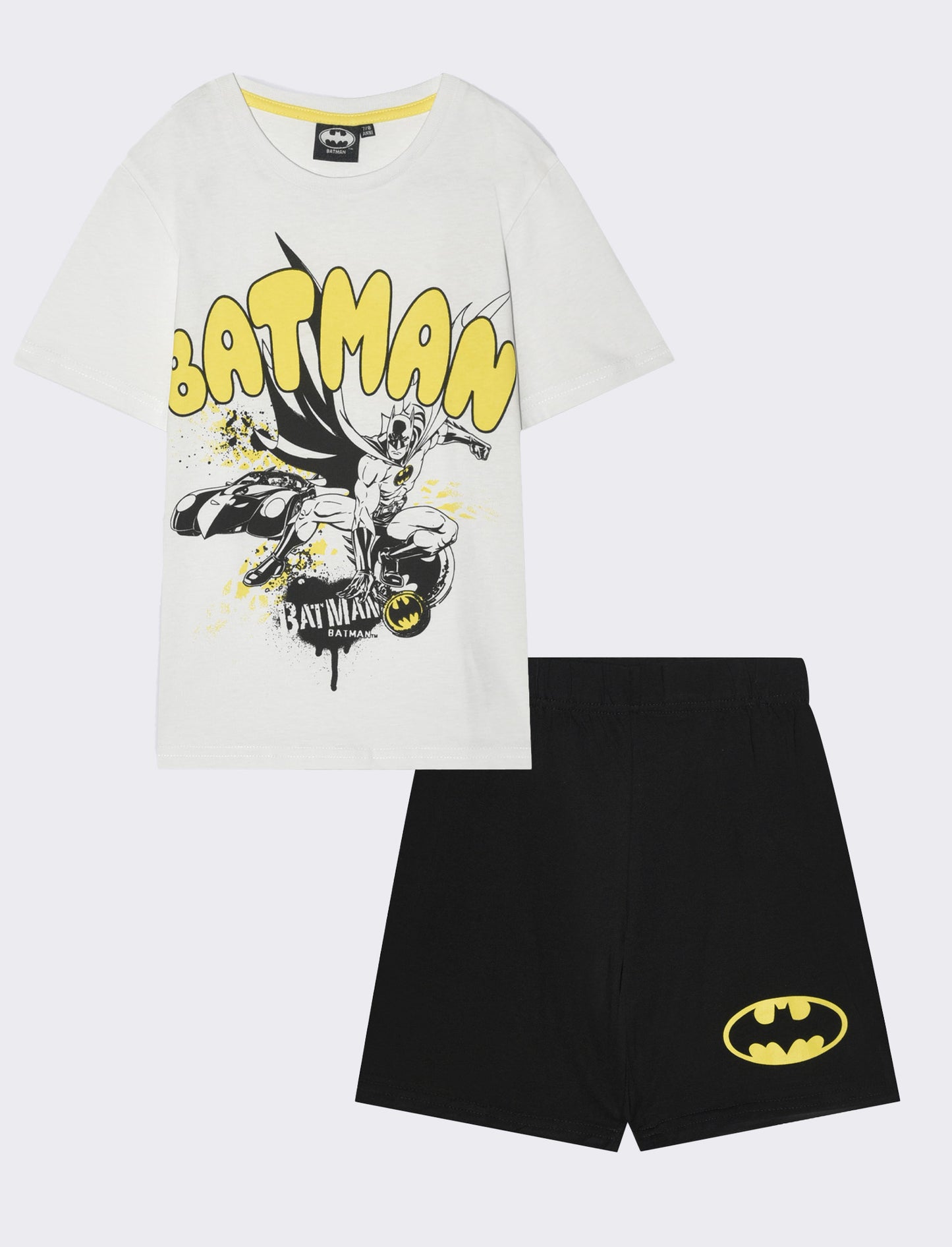 Set maglietta e shorts di Batman da bambino - Bianco