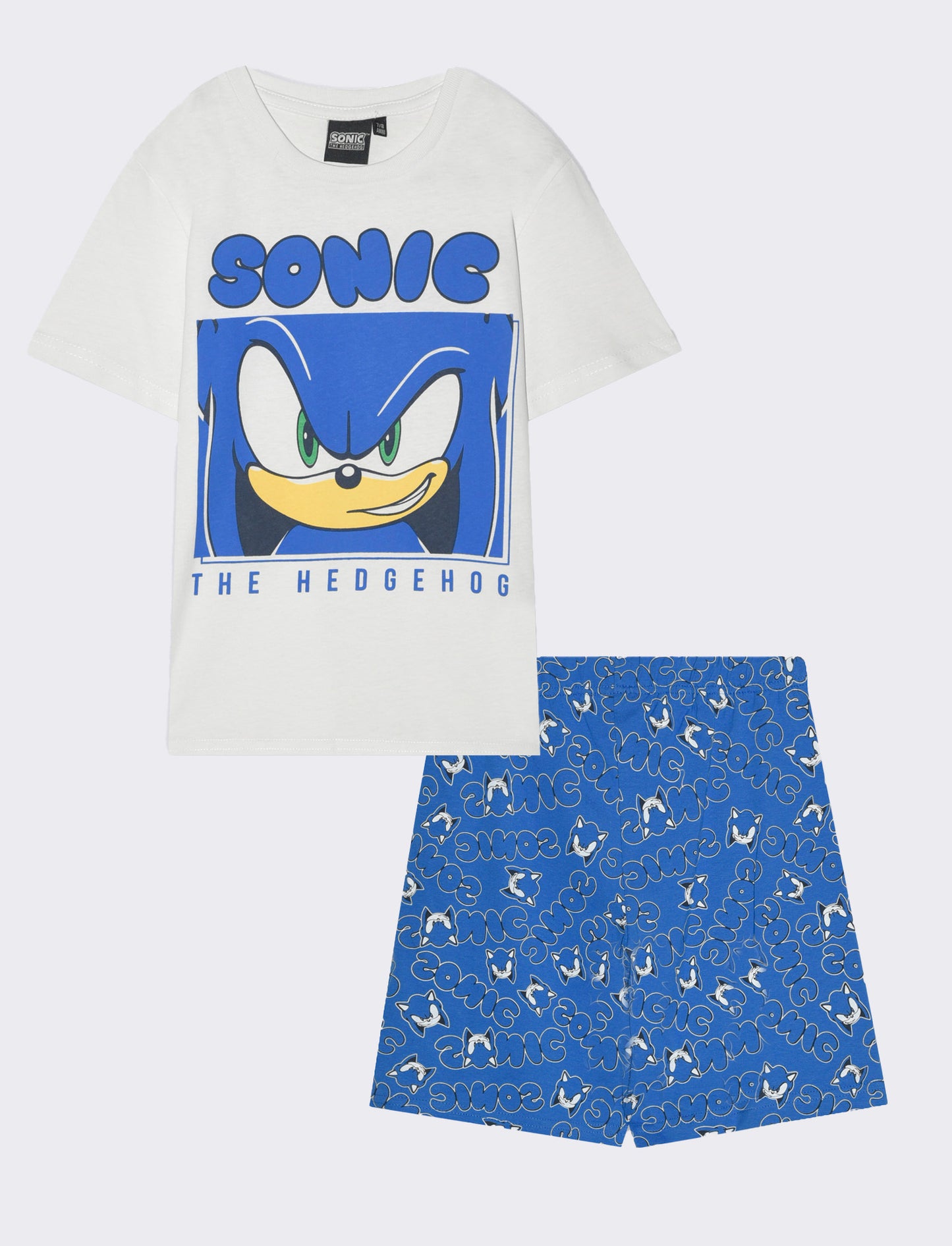 Completo con stampa Sonic da bambino - Blu cobalto