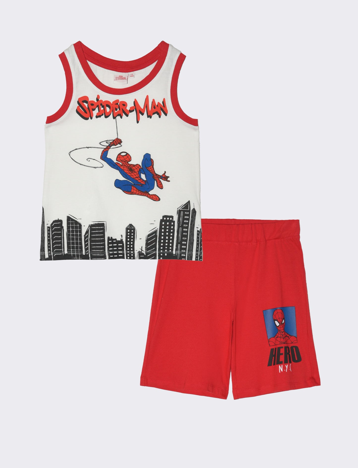 Completo con stampe Marvel da bambino - Rosso