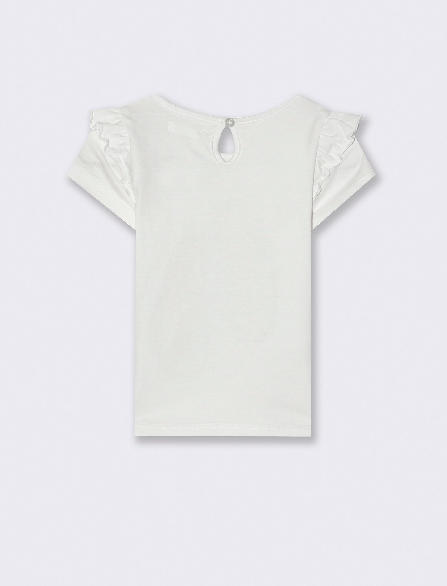 Maglia con stampa e applicazione da neonata - Bianco