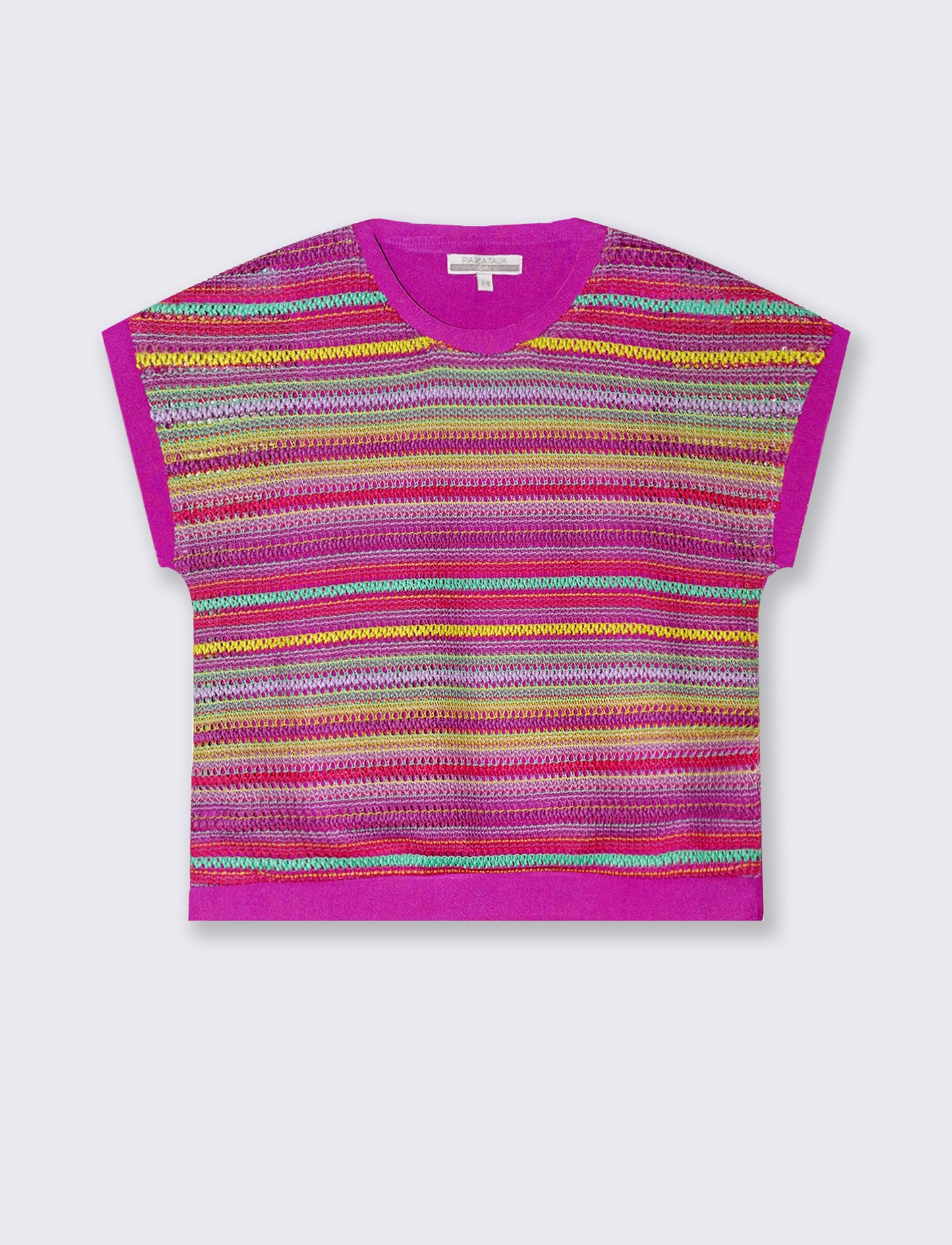 T-shirt colorata da bambina - Fuxia azalea