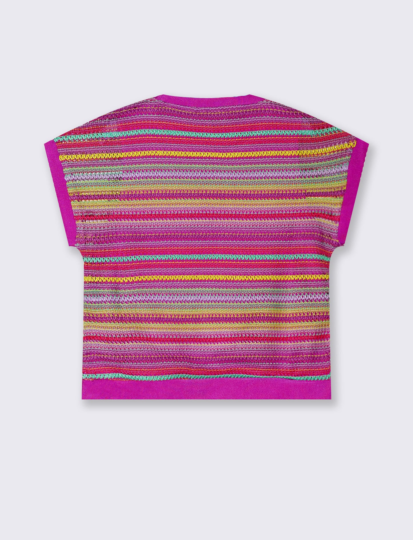 T-shirt colorata da bambina - Fuxia azalea