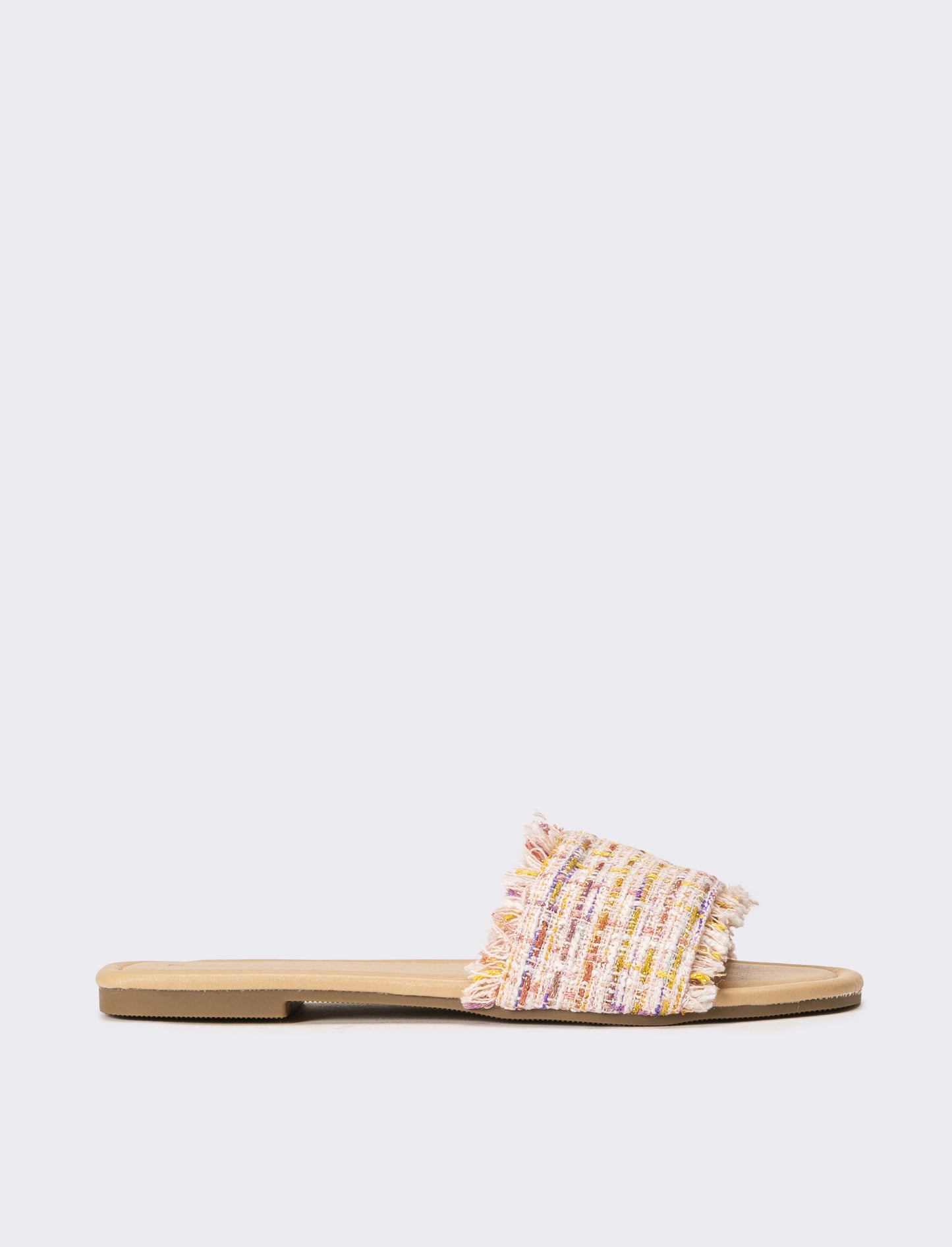 Mule in tweed da donna - Rosa