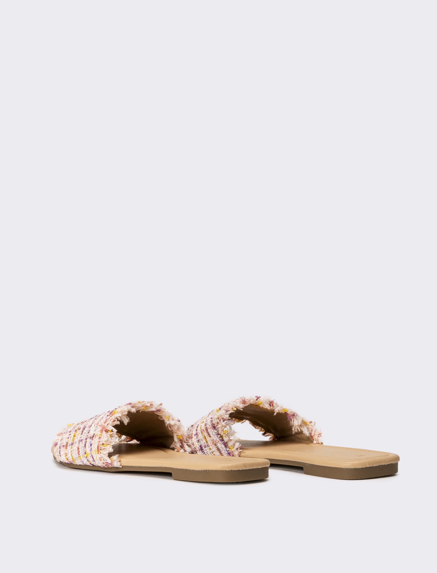 Mule in tweed da donna - Rosa