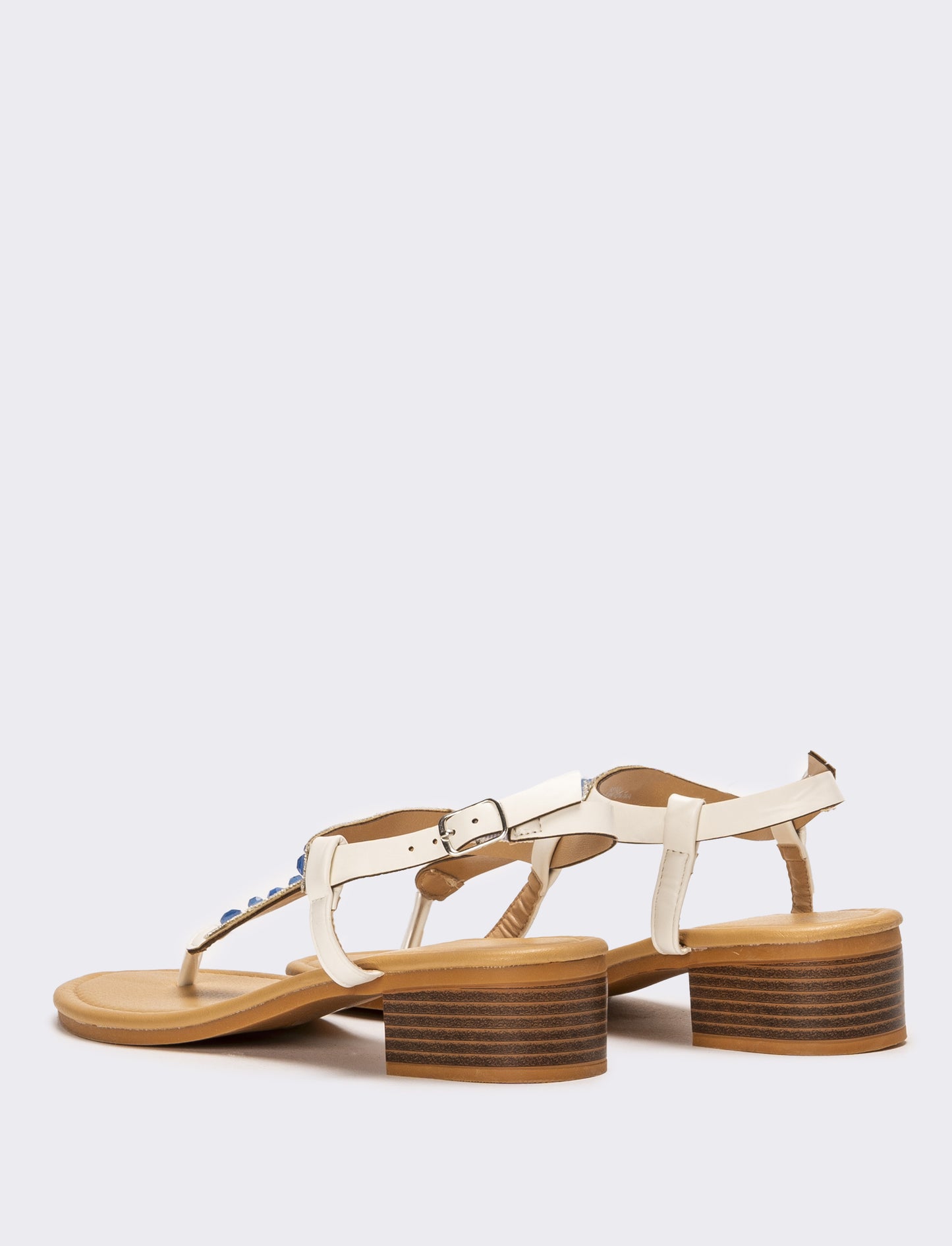 Sandalo capri con strass - Bianco