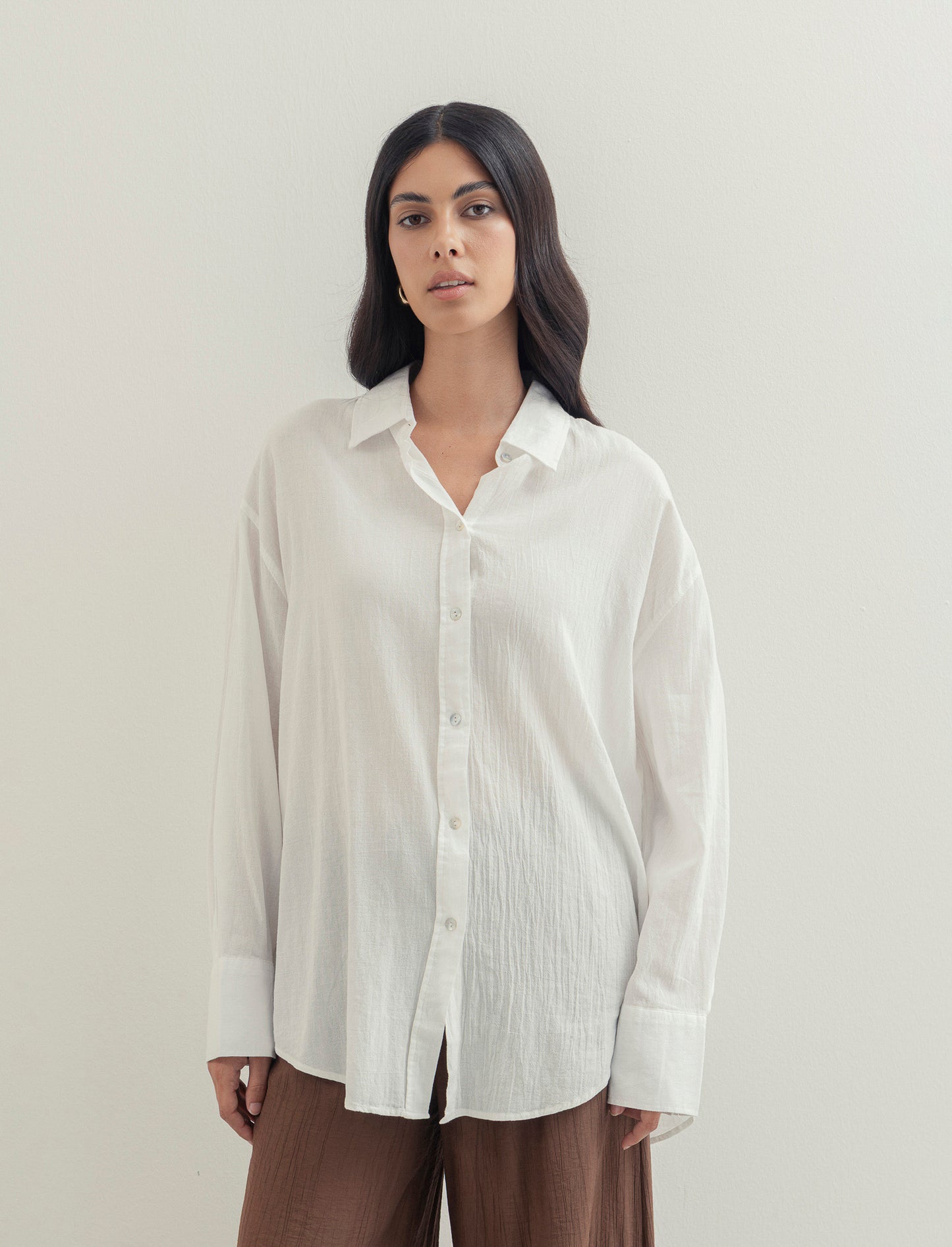 CAMCIA OVER - Bianco latte