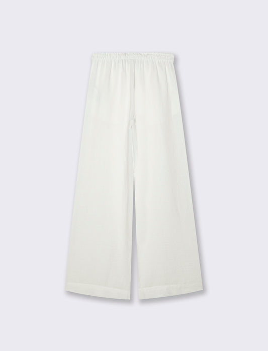 PANTALONE CON COULISSE - Bianco