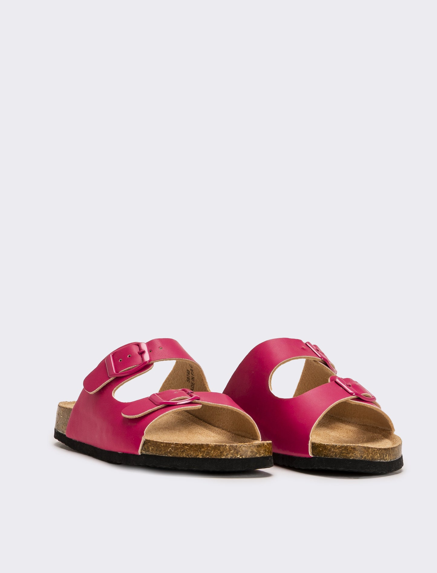 Sandalo con doppia fibbia da bambina - Fuxia