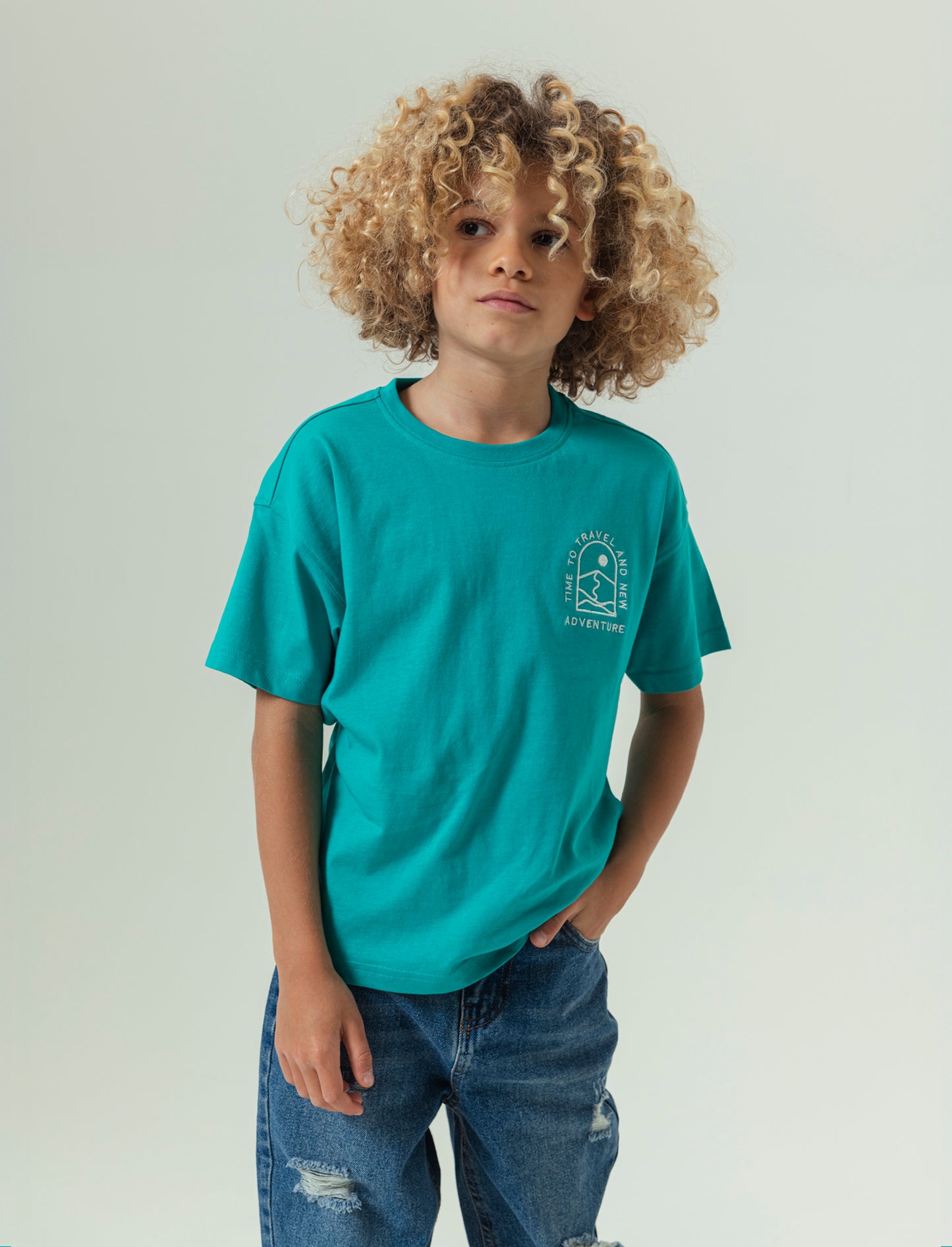 T-shirt over size da bambino - Verde