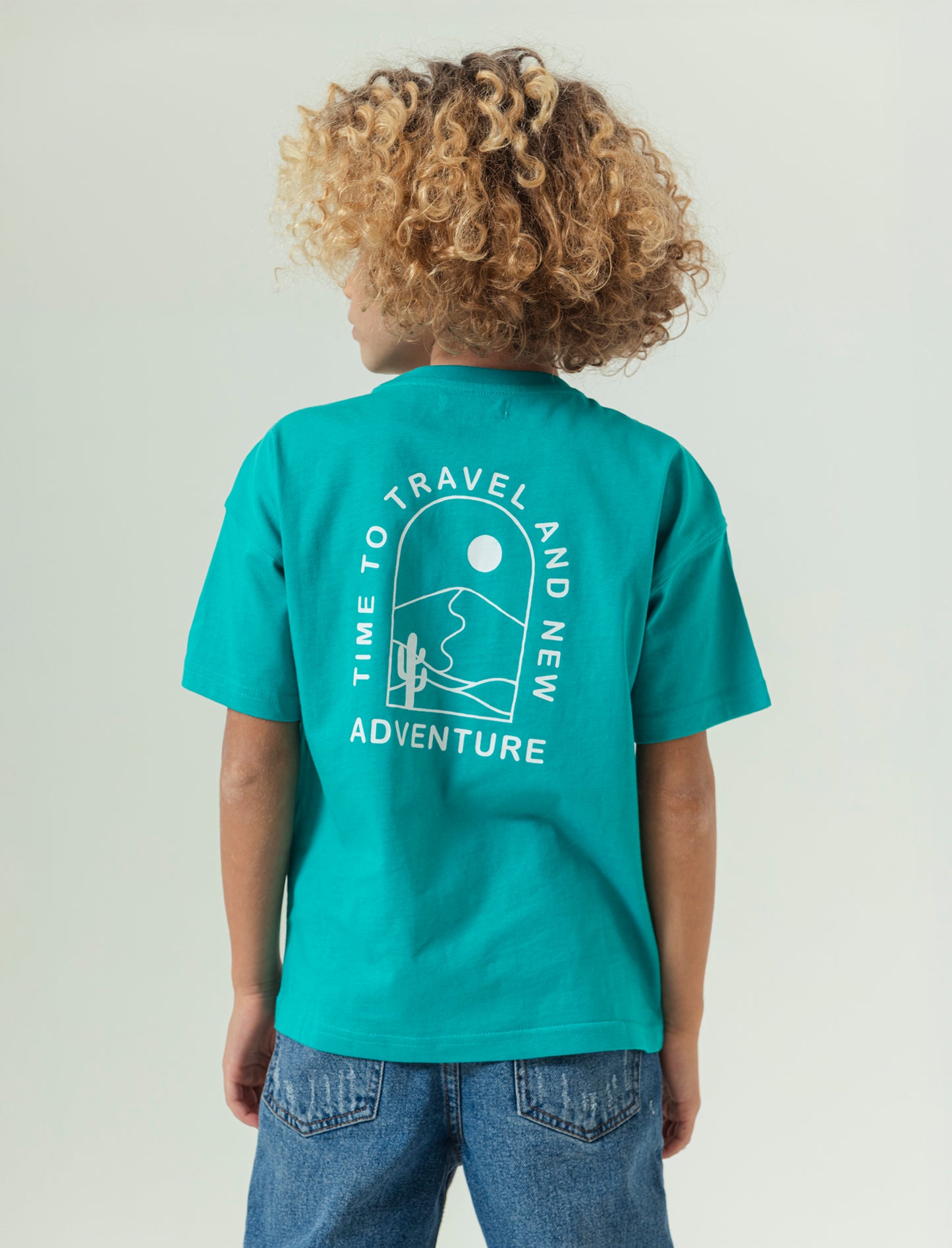 T-shirt over size da bambino - Verde