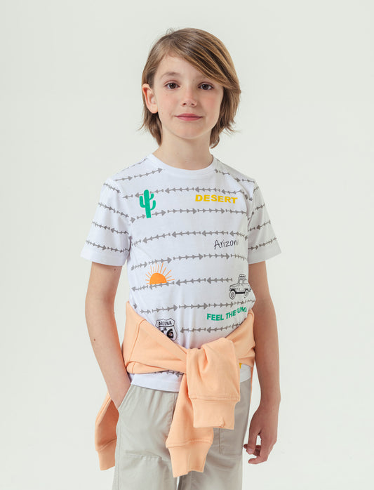 T-shirt stampata da bambino - Bianco