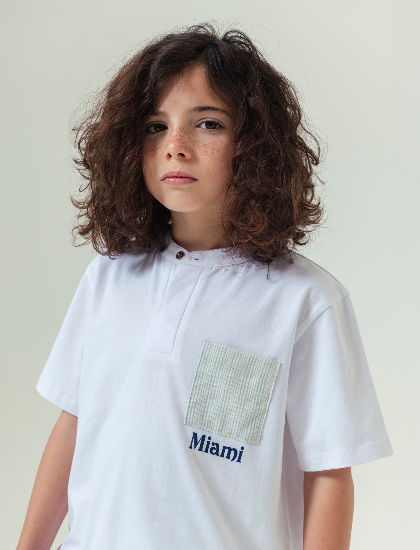 T-shirt jersey fiammato da bambino - Bianco
