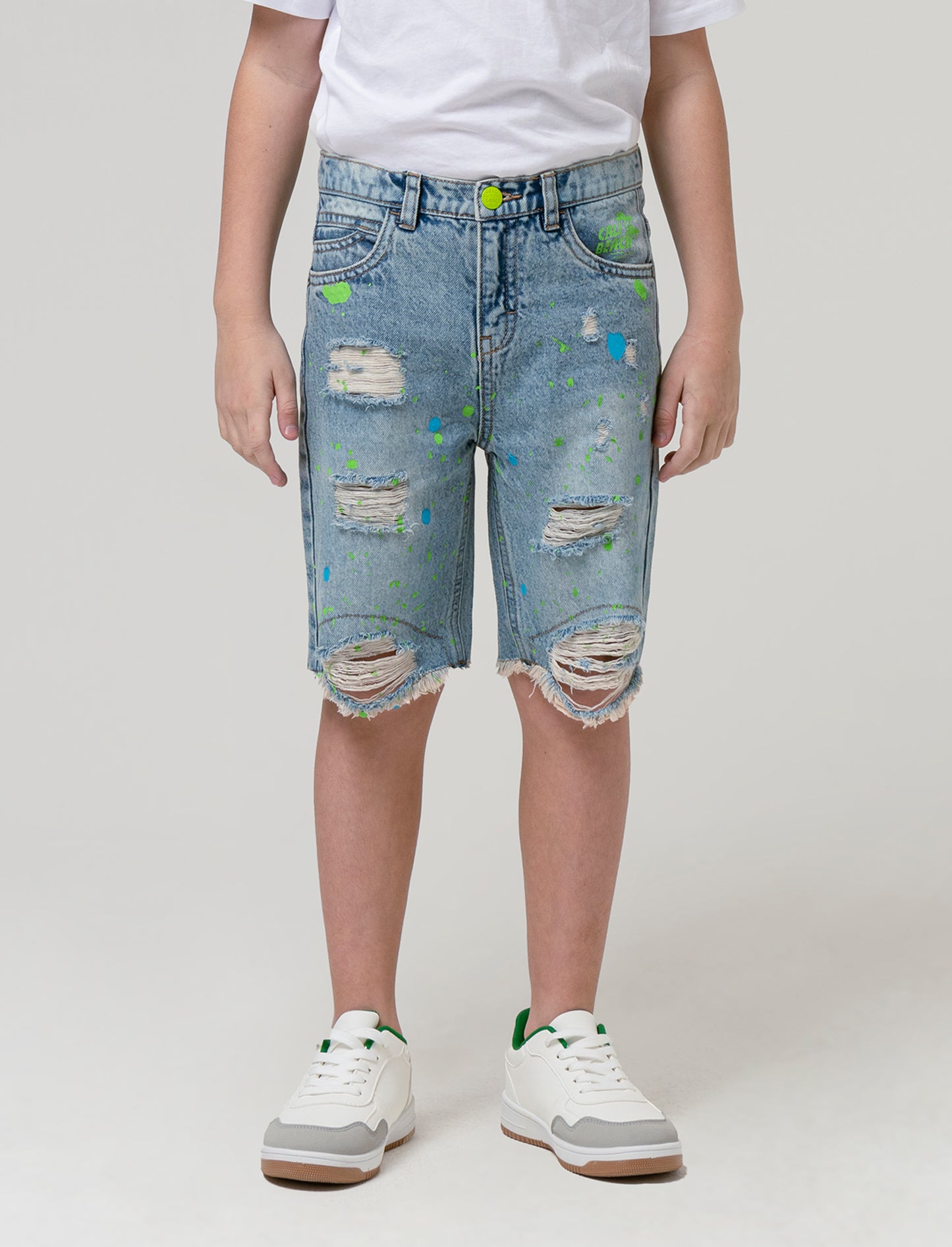 Bermuda denim colorato da bambino - Denim