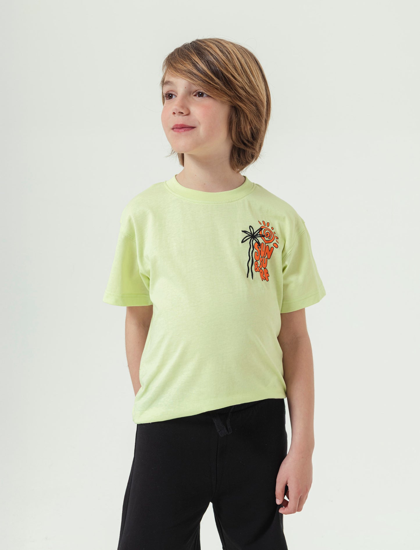 T-shirt patch gommati da bambino - Giallo