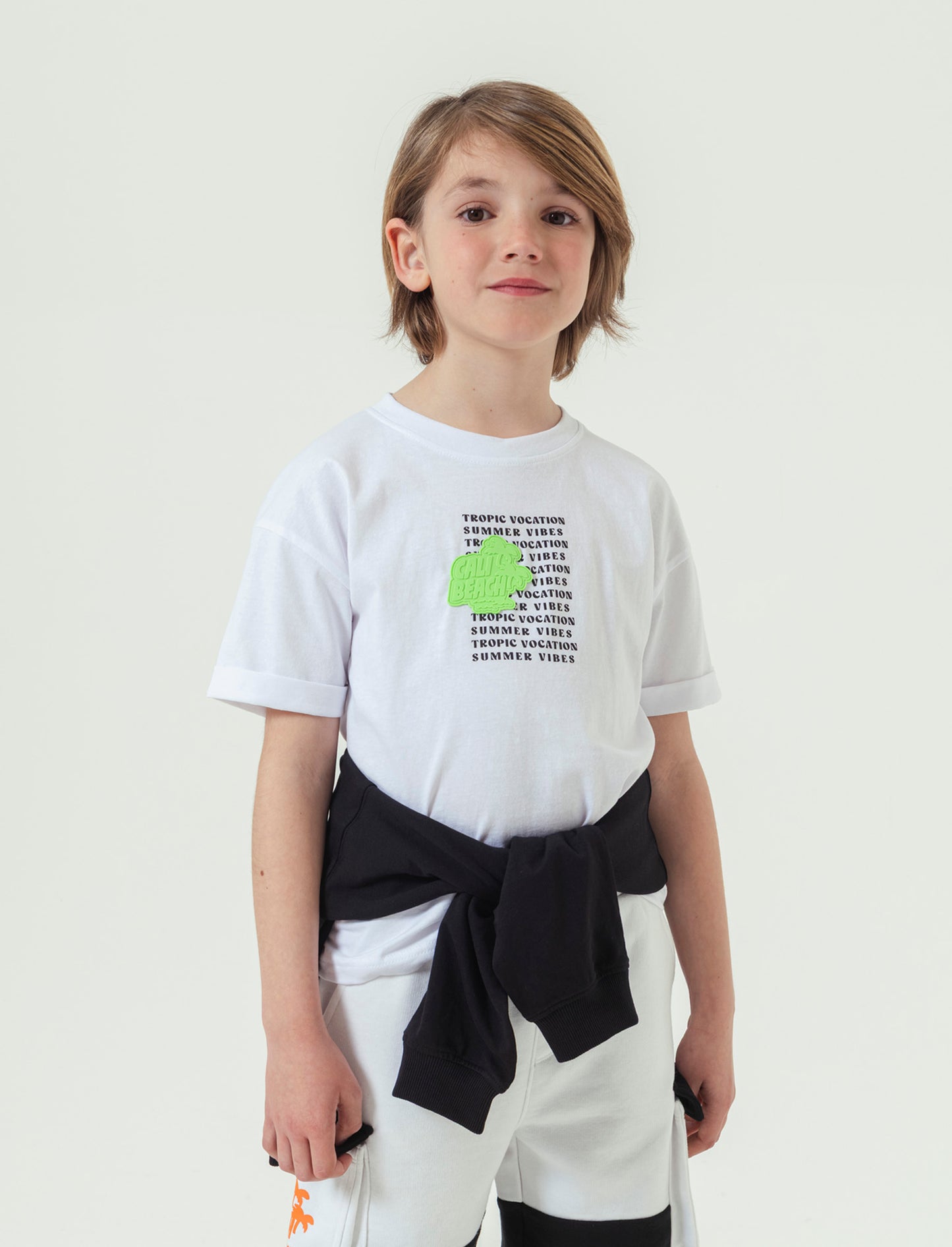 T-shirt patch gommati da bambino - Bianco