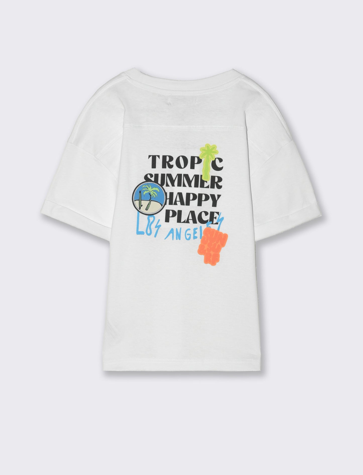 T-shirt patch gommati da bambino - Bianco