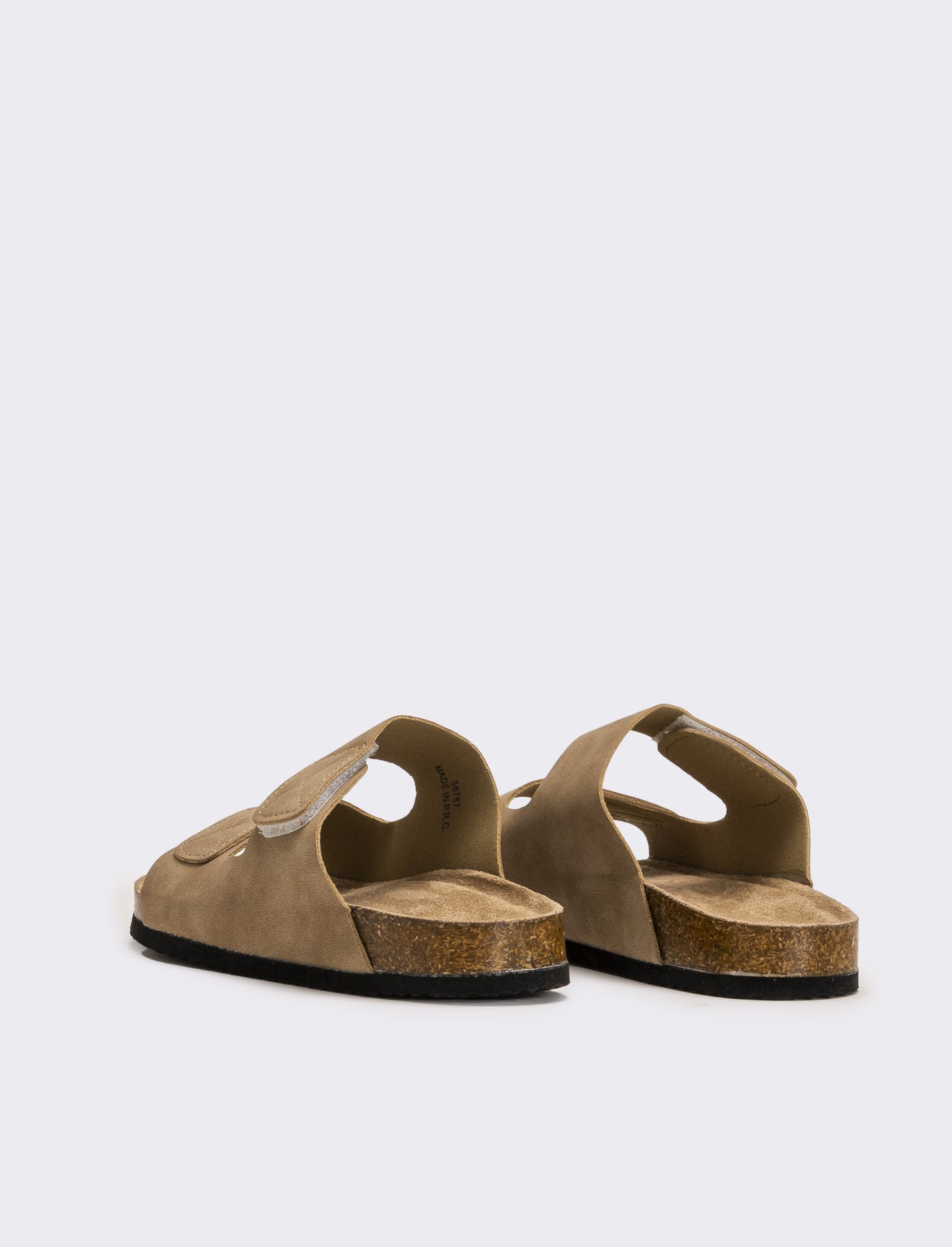 Sandalo con doppia fibbia a strappo da bambino - Beige