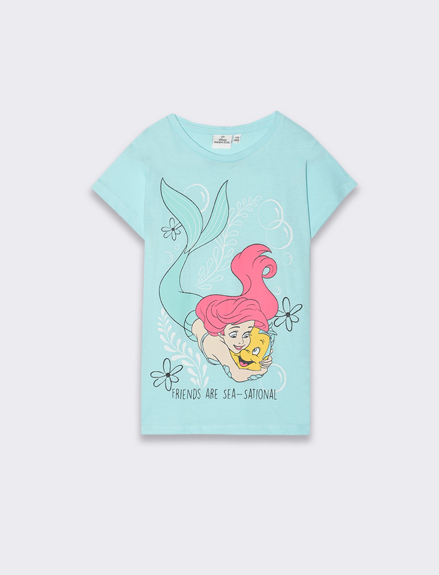 T-shirt Disney Ariel da bambina - Verde acqua