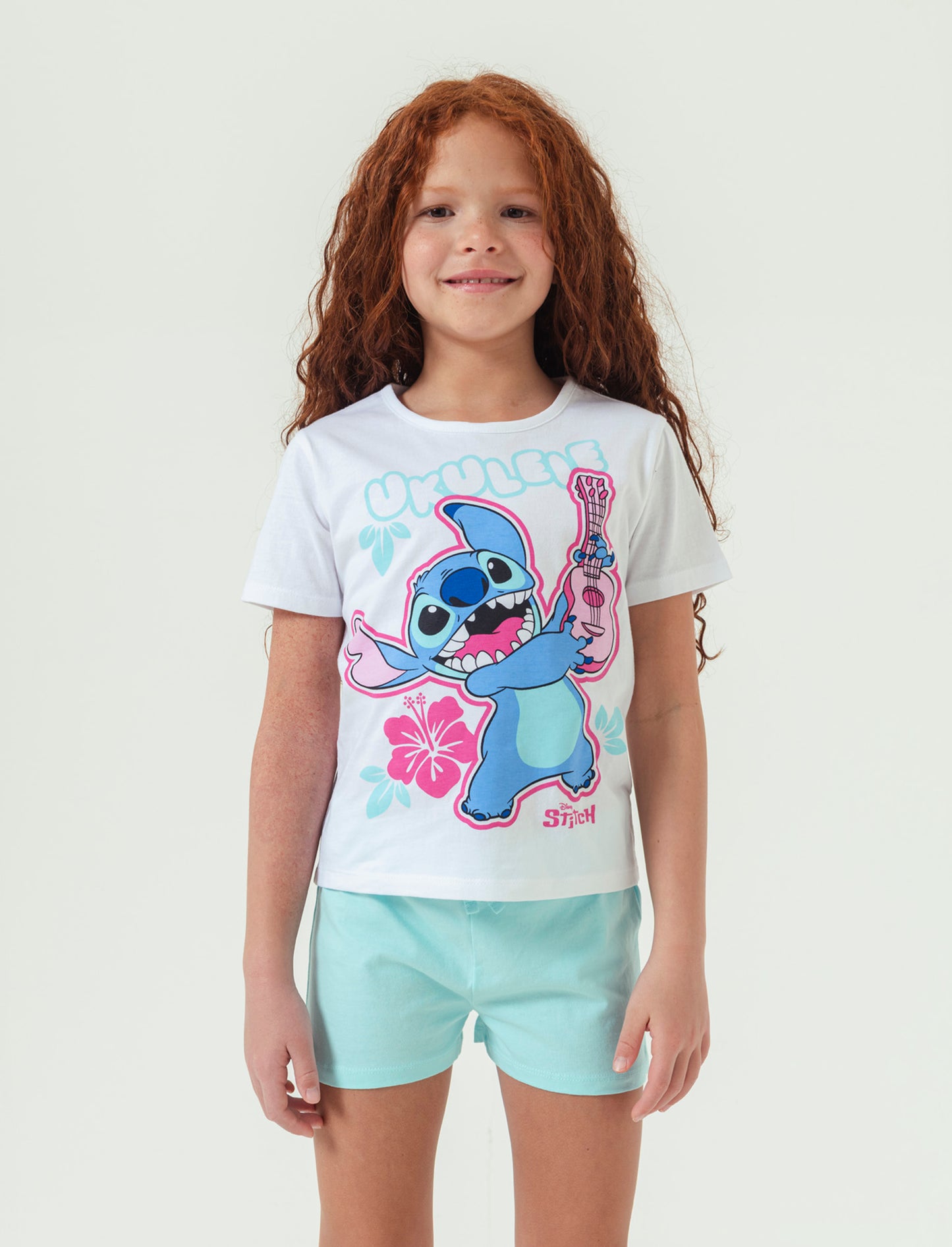 Completo Stitch da bambina - Bianco