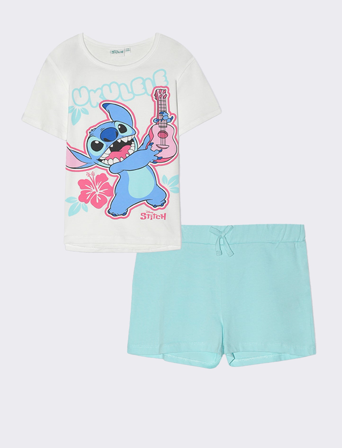 Completo Stitch da bambina - Bianco