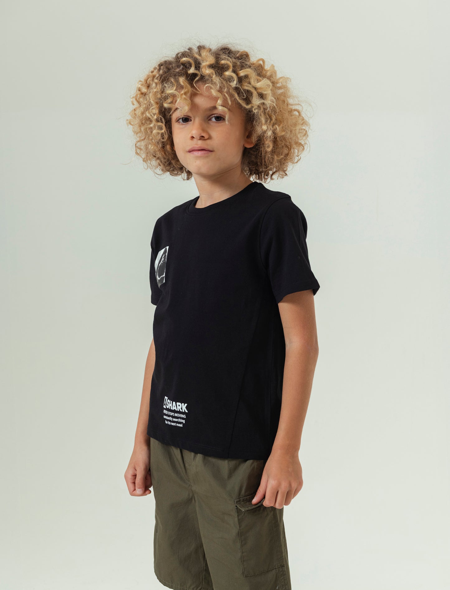 T-shirt stampata da bambino - Nero