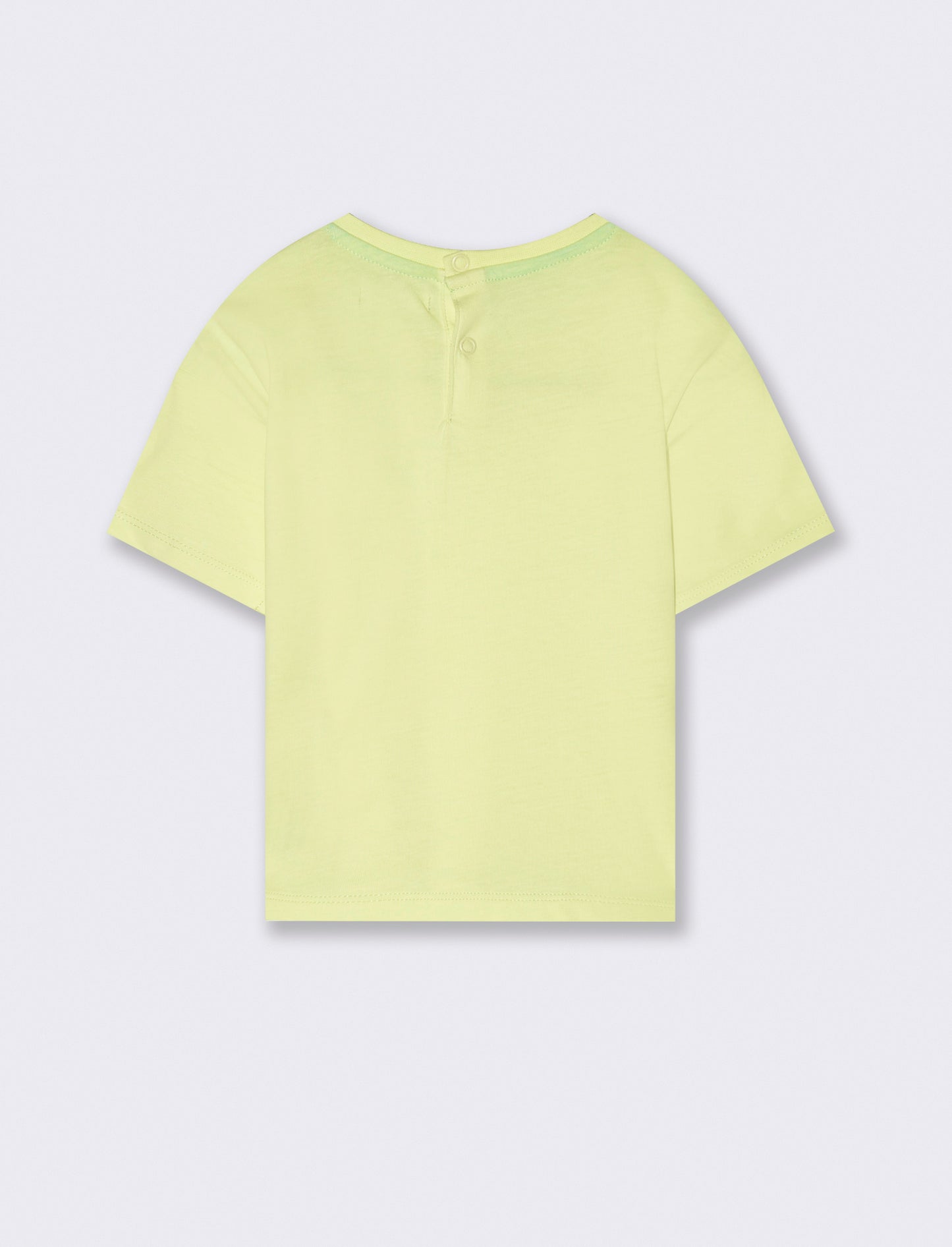 T-shirt fluo con ricamo da neonato - Giallo