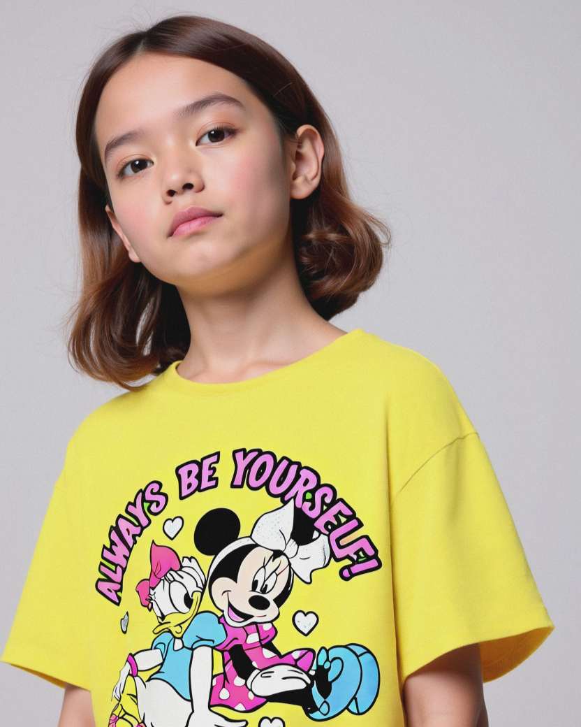 T-shirt Disney Minnie and Daisy da bambina - Giallo