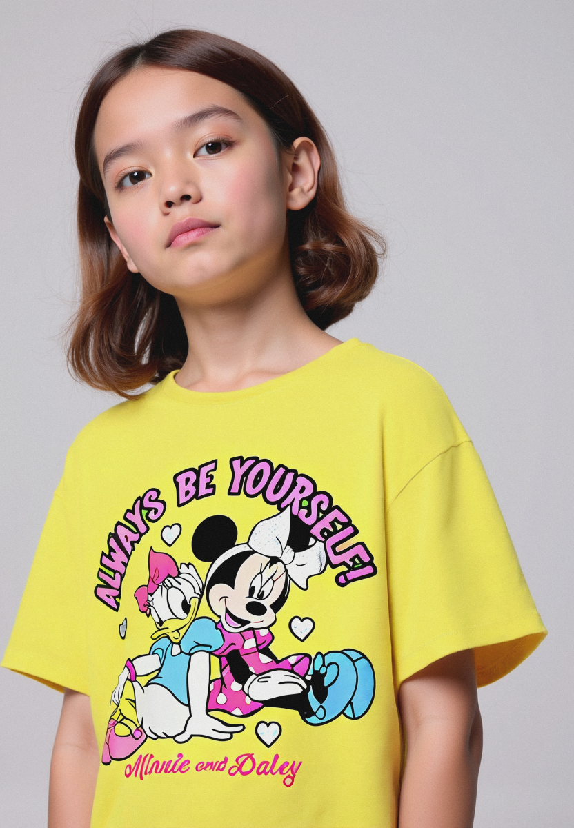 T-shirt Disney Minnie and Daisy da bambina - Giallo