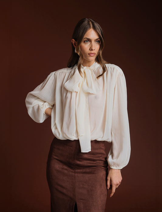 CAMICIA CON FUSCIACCA - Avorio