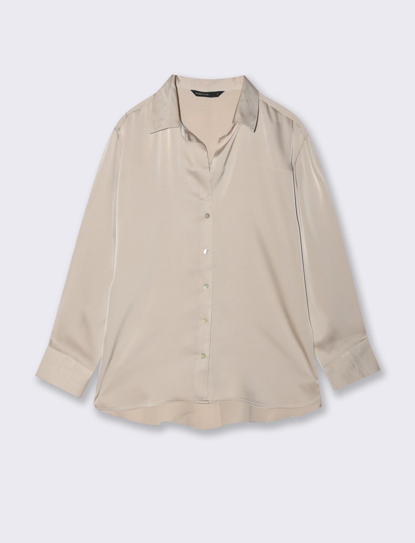 CAMICIA IN SATIN - Sabbia