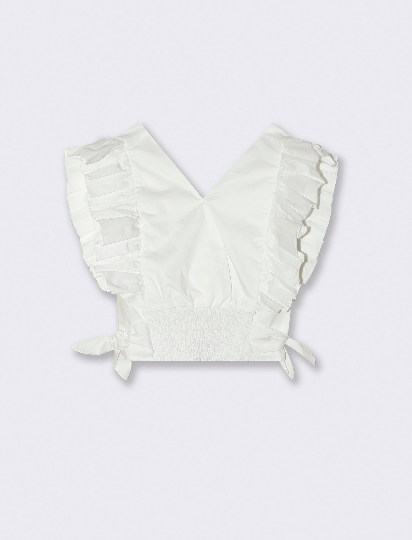 Camicia in cotone da bambina - Bianco sporco