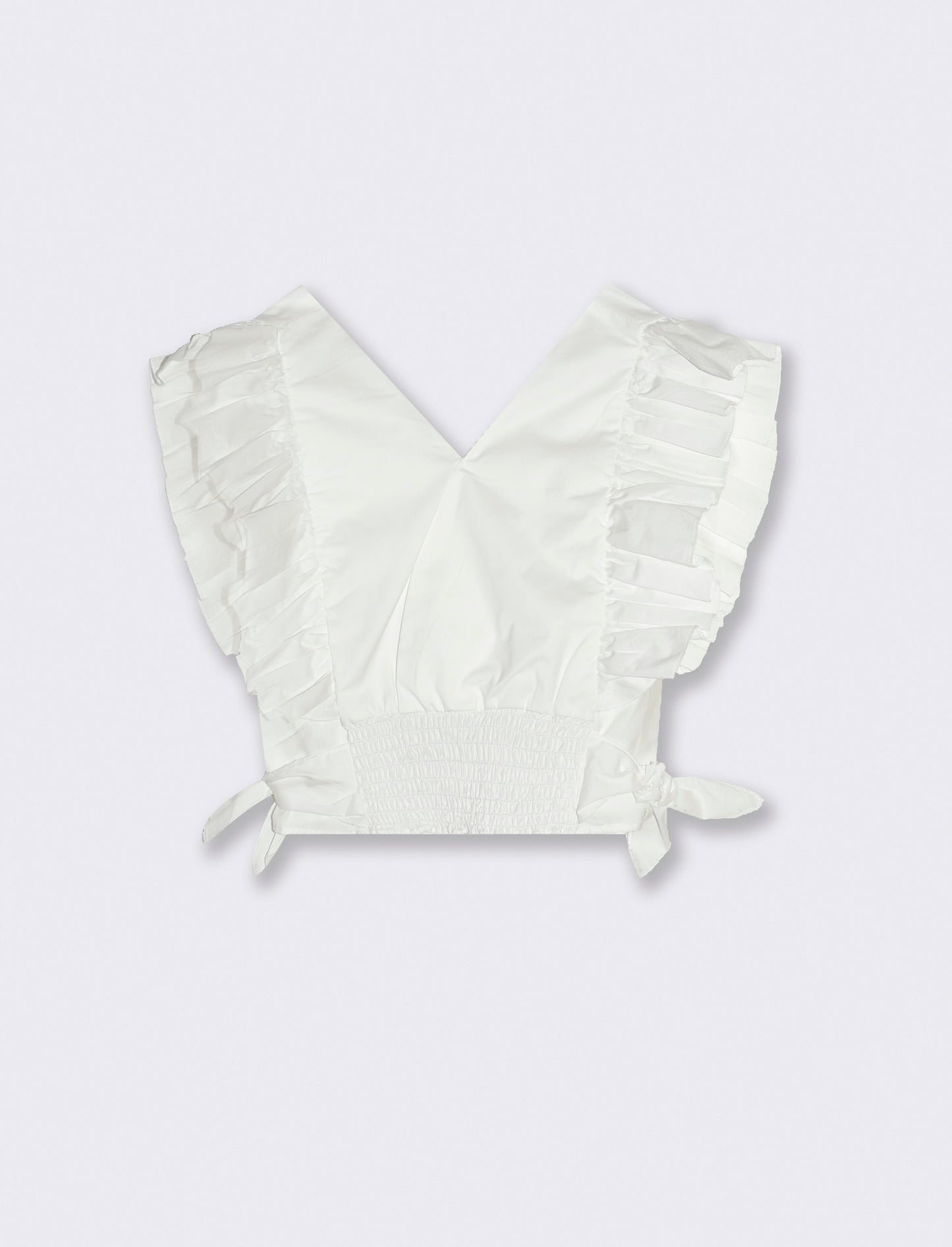 Camicia in cotone da bambina - Bianco sporco