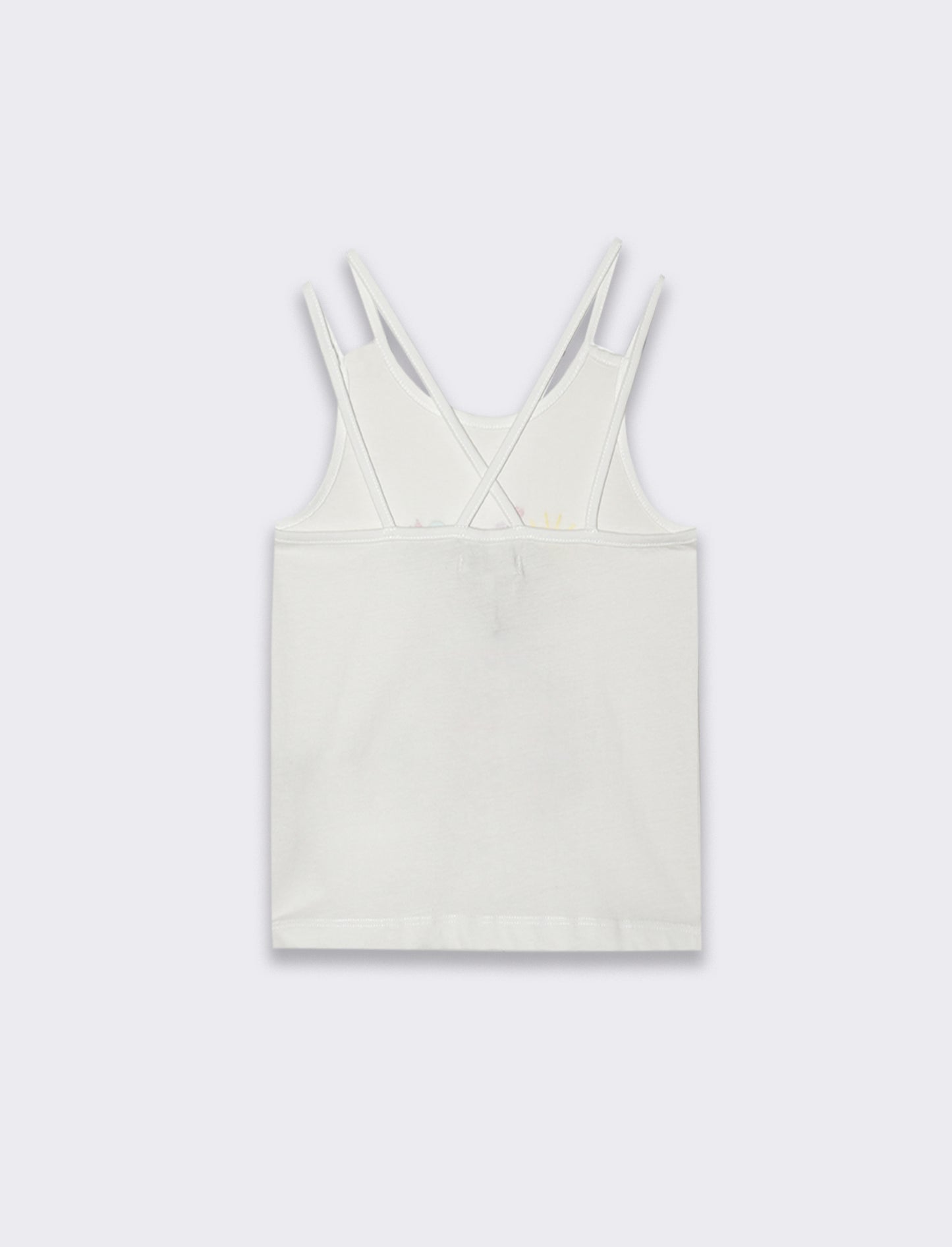 T-shirt stampata con strass da bambina - Bianco