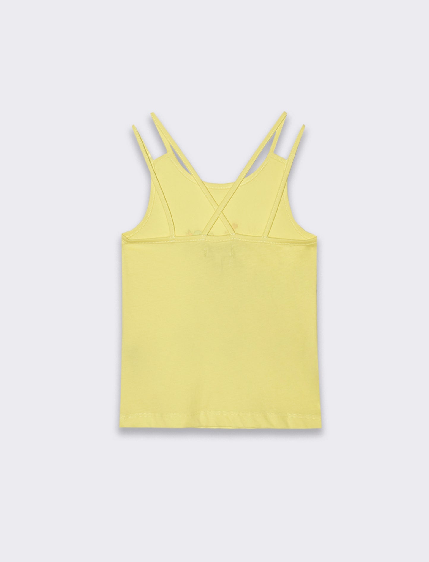 T-shirt stampata con strass da bambina - Giallo limone