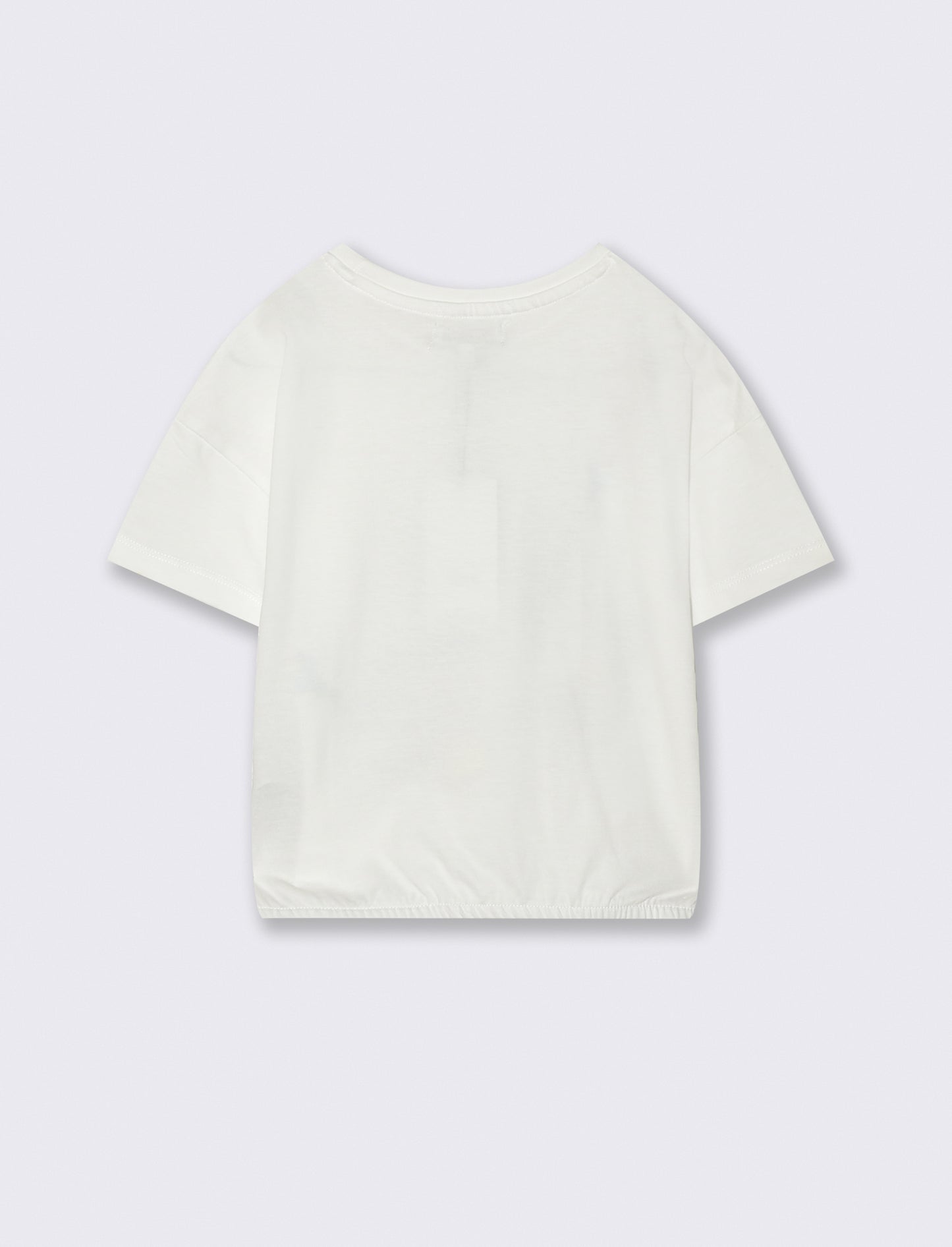 T-shirt estiva con stampa borsetta da bambina - Bianco